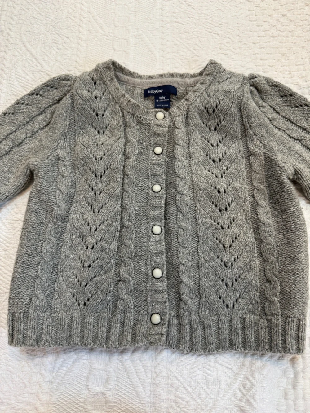 Baby Gap Grey Cardigan Sweater Size 18-24 Months
